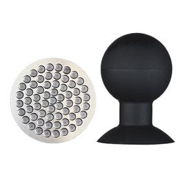 Puck Screen Reusable Mesh Coffee Filter for Espresso Portafilter Basket with Silent Puck Screen Ejector Coffee Grounds Remover Knock-Free Air Blower Kit (53mm)