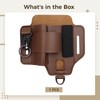 Packool Leather Multitool Sheath, EDC Tool Belt Pouch, Dark Brown
