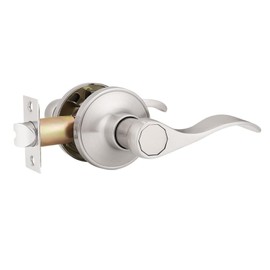 Probrico Satin Nickel Passage Door Handles Passage Door Levers Hall/Closet Door Handles,Heavy Duty Interior Keyless Door Locks for Both Left or Right Sided Doors