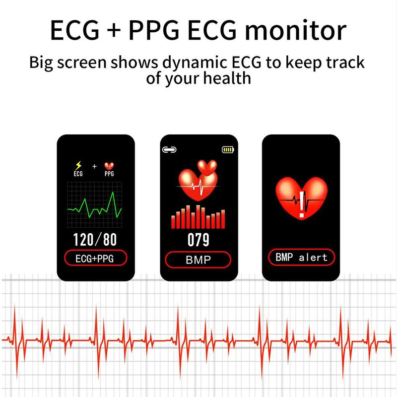 E88 Smart Sports Bracelet Healthy Step Count Multifunction Electrocardio Temperature