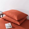 Ruccit Pillowcases 2 Pack Burnt Orange Pillowcases Soft Brushed Microfiber