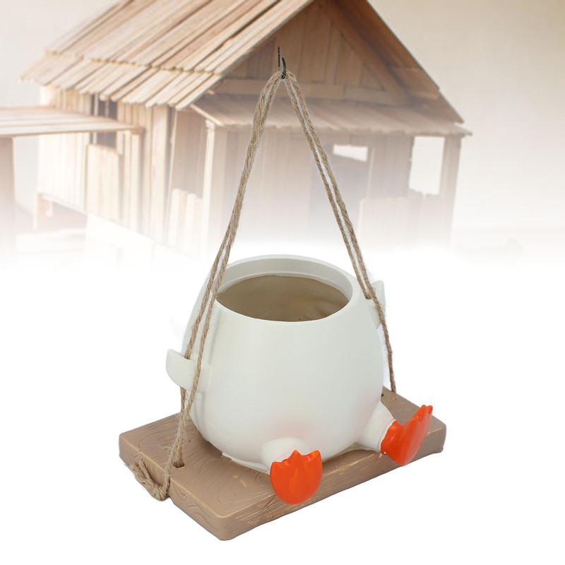 Swing Hanging Planter Cartoon Decorative Cute Swing Hanging Planter for