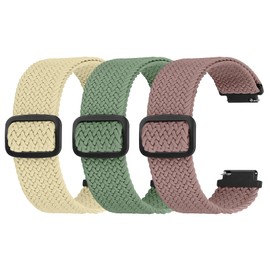 Ecogbd 16 mm 18 mm 20 mm 22 mm Elastic Nylon Replacement Strap, Quick Release Strap, Soft Adjustable Breathable Sports Bands, Watch Straps for Men and Women, 18 mm, Nylon