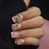 French Tip Press on Nails Short Square Fake Nails with