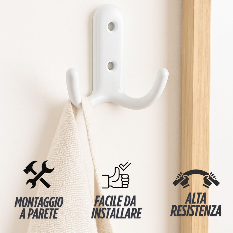 bricoleva.it Wall Coat Hooks for Coats, Hats and Bags -