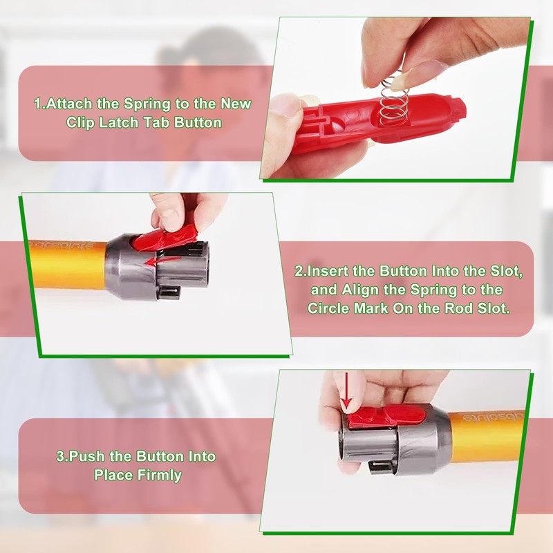 2 Pack Cleaner Head Button Replacement Compatible with Dyson V7