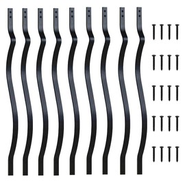 29.5In Deck Balusters 50 Pack Aluminium Deck Spindles, Wavy Alloy Balusters for Staircase Interior, Deck Balusters with Screws, Wave Arc Baluster for Outdoor & Interior Stair Deck Porch