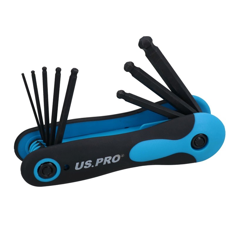 AB Tools 3pc Folding Ball Ended Allen Hex Star Torx