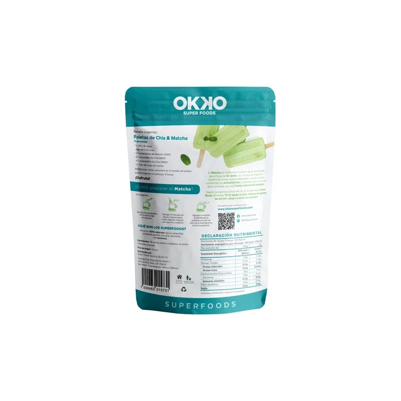 Okko - Set De 3 Té Verde Orgánico En Polvo
