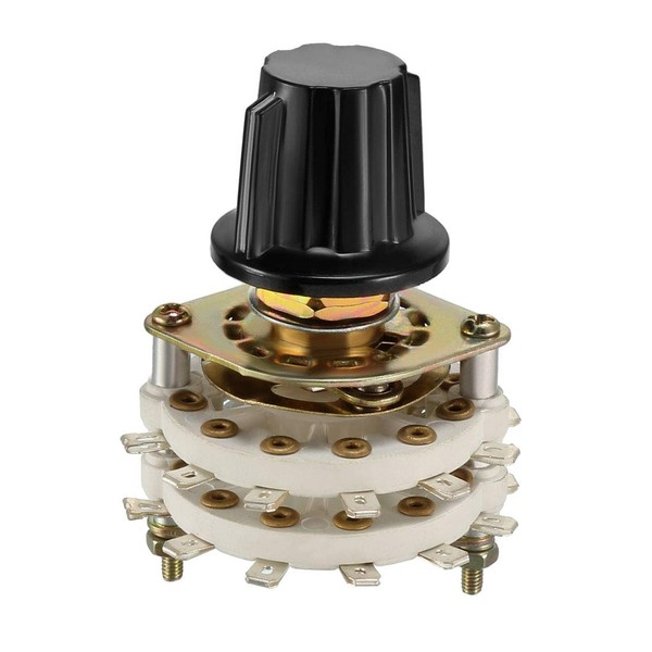 uxcell Rotary Switch Selector Band Channel with Knob 2P8T 2