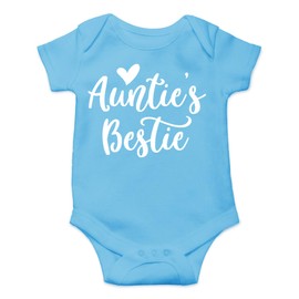 CBTwear Auntie's Bestie - Body divertido para bebé, Azul, 6 meses