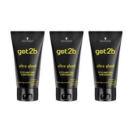 Schwarzkopf got2b Ultra Glued Styling Gel for Edges, 150 ml, Pack of 3