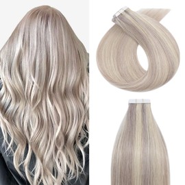 20 + 40 Pieces Real Hair Tape Extensions