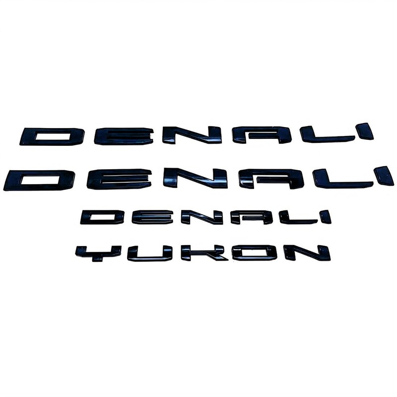 Door Rear Letters Emblem Badge Replacement for 2021-2025 Denali Yukon