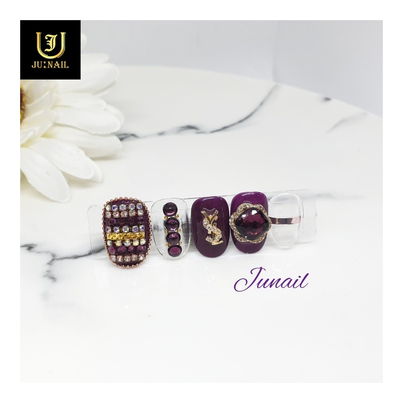 Confession handmade nail tips - Short Round Square / 고백