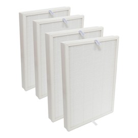PUREBURG Replacement Filter Compatible with AromaRoom E-400 ＆ VEWIOR ClearAir-A7 Air Purifiers,4-Pack H13 HEPA Activated Carbon 2-in-1 Air Clean Dust VOCs