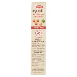 Barilla Legumotti Lenticchie Rosse, Ceci e Piselli, Ricchi di Proteine e Fibre, senza Glutine, 300g (Packaging may vary)