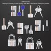 7 Pcs Transparent Padlock Set Pick Cutaway Practice Lock With