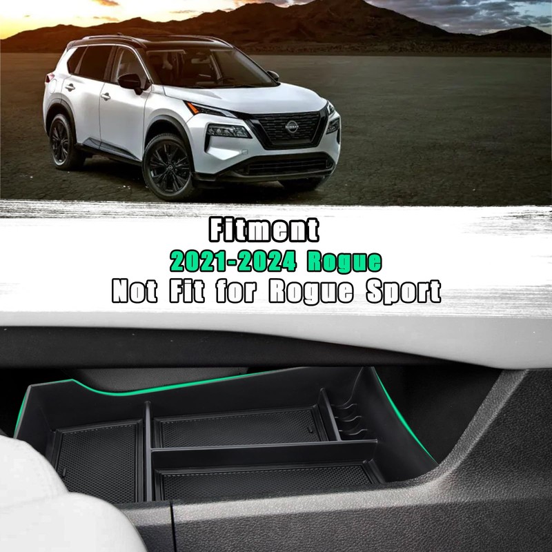 Neepiar Lower Center Console Organizer Compatible with Nissan Rogue 2021