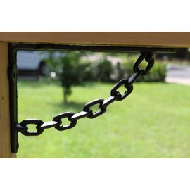 Mailbox Post Decor, Black Cast Iron Corner Bracket, 7 7/8 inch (Bracket only)