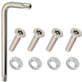 REX-OWL License Plate Anti-Theft Bolt Car License Plate Security Screws NTB-01 (Silver, Bolt 30mm)