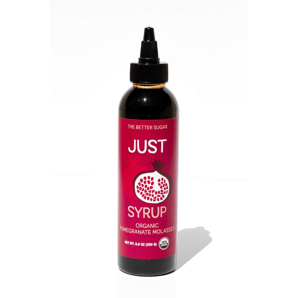 Just Pomegranate Syrup: As seen in New York Times | Organic Pomegranate Molasses | One 8.8 OZ Squeeze Bottle I Low-Glycemic, Vegan, Paleo