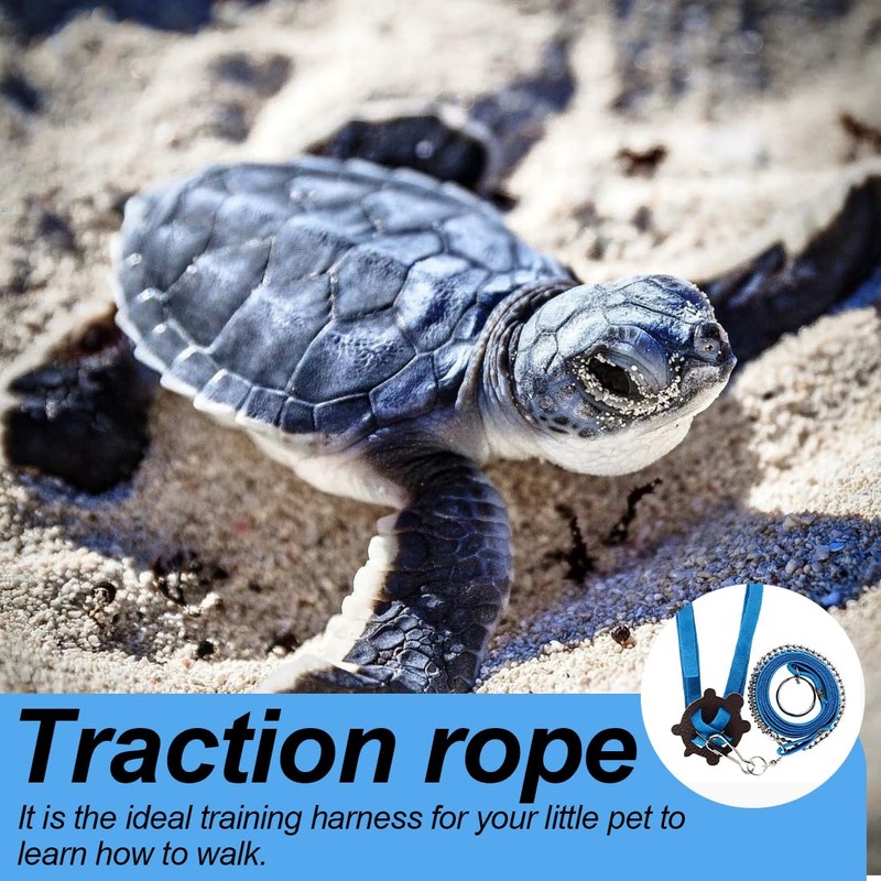 EIHI 1 Piece Leather Harness Strap for Turtles, Adjustable Small