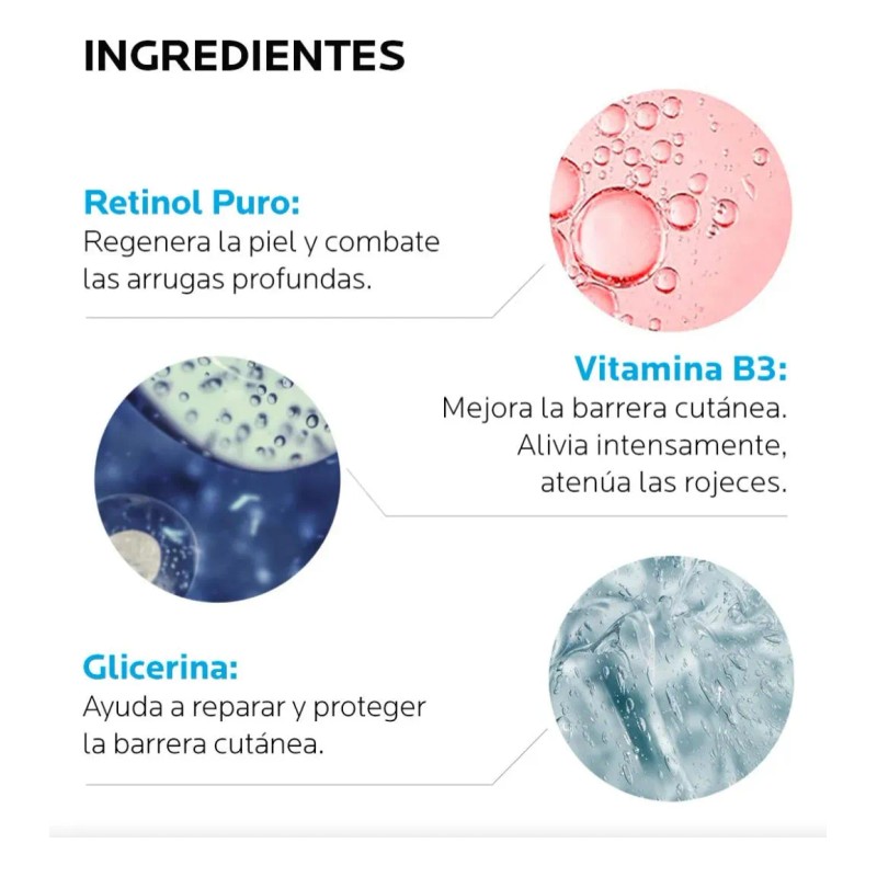 Retinol B3 Serum Facial Antiarrugas Profundas Todo Tipo Piel Grasa