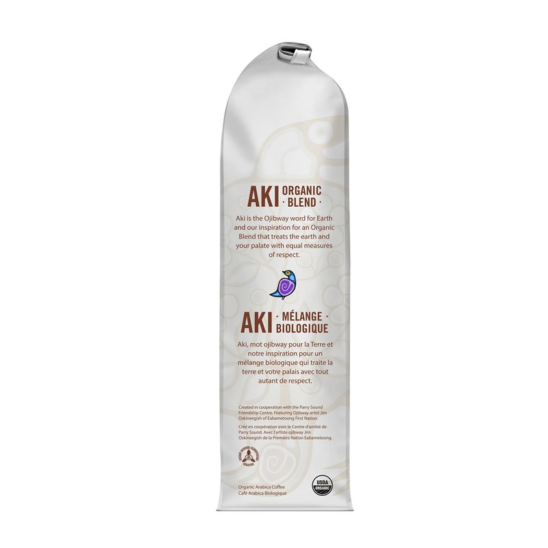 Muskoka Roastery Coffee, Aki Organic Blend, Medium Dark Roast, Whole