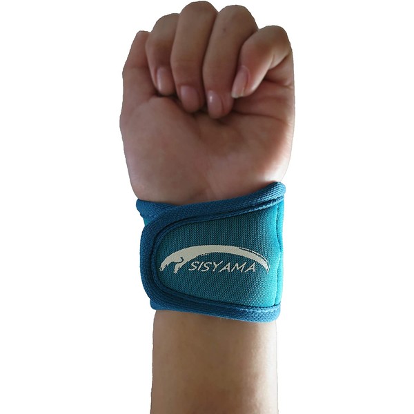 2x Adjustable Neoprene Wristbands Support (Youth Teal)
