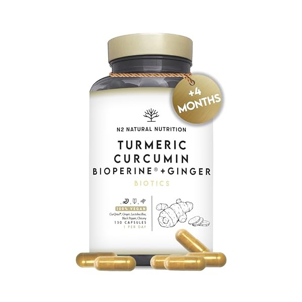N2 Natural Nutrition Turmeric 10.000 mg Curcumin 95% with Black