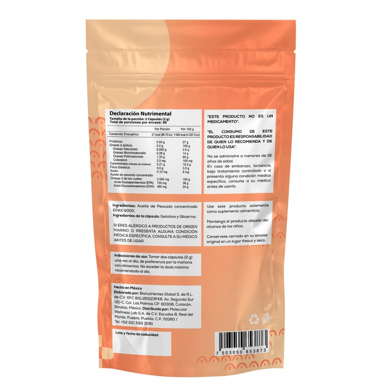 MW Labs Omega 3 De Salmón Noruego Puro - 180