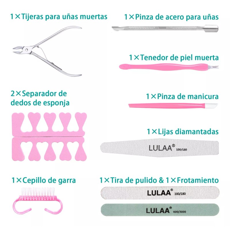 Ktmouw Lampara Para Uñas Lámpara Uv Led 150w Profesional+kit Básico