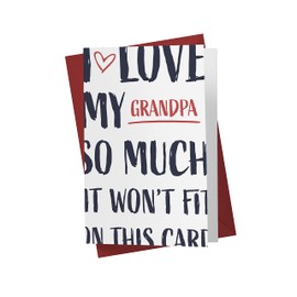 Karto Sweet Birthday Card for Grandpa - Large 5.5x8.5 inch Grandfather Birthday Cards - This Much
