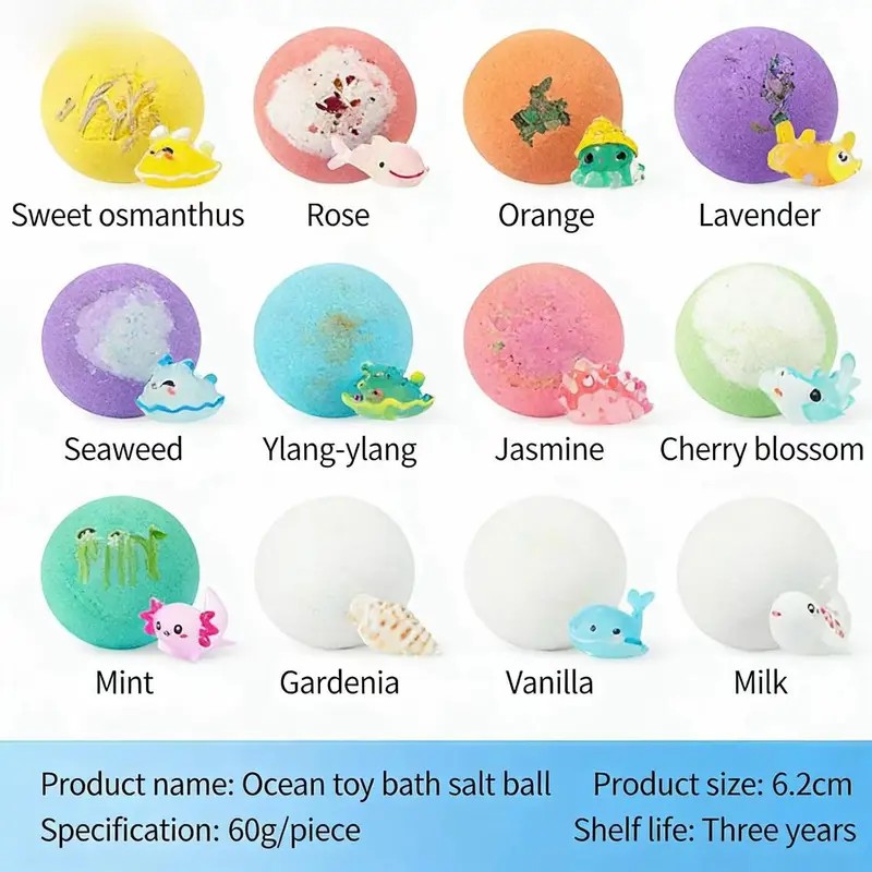 12 Pack Kids Bath Bombs with Surprise Inside Easter Basket