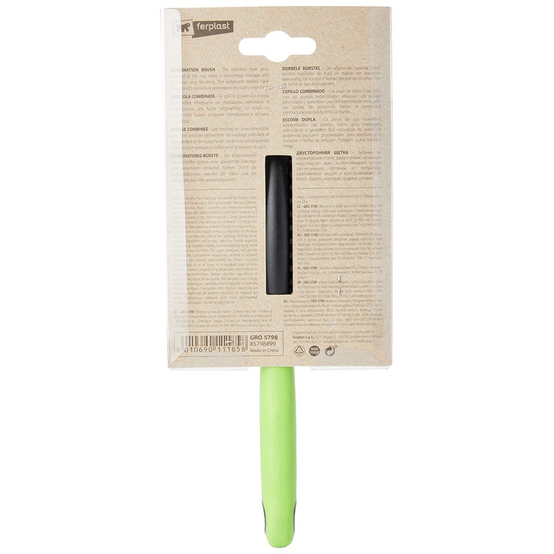 Ferplast Combination brush for cats GRO 5798, Delicate rounded tips,