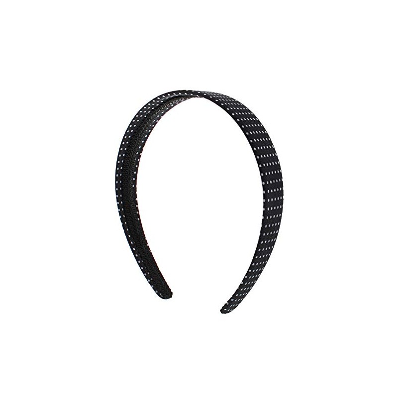 Zac's Alter Ego 1 Inch Black Polka Dot Aliceband/Hairband/Headband -