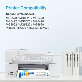 250 251 XL 5 Color Value Pack Compatible for Canon PGI-250XL CLI-251XL Ink Cartridges to use with Pixma IX6820 MX922 MX920 MG5520 MG7520 MG6320 IP8720 MG6620 MG7120, 5 Pack (PGBK,BK,C,M,Y)
