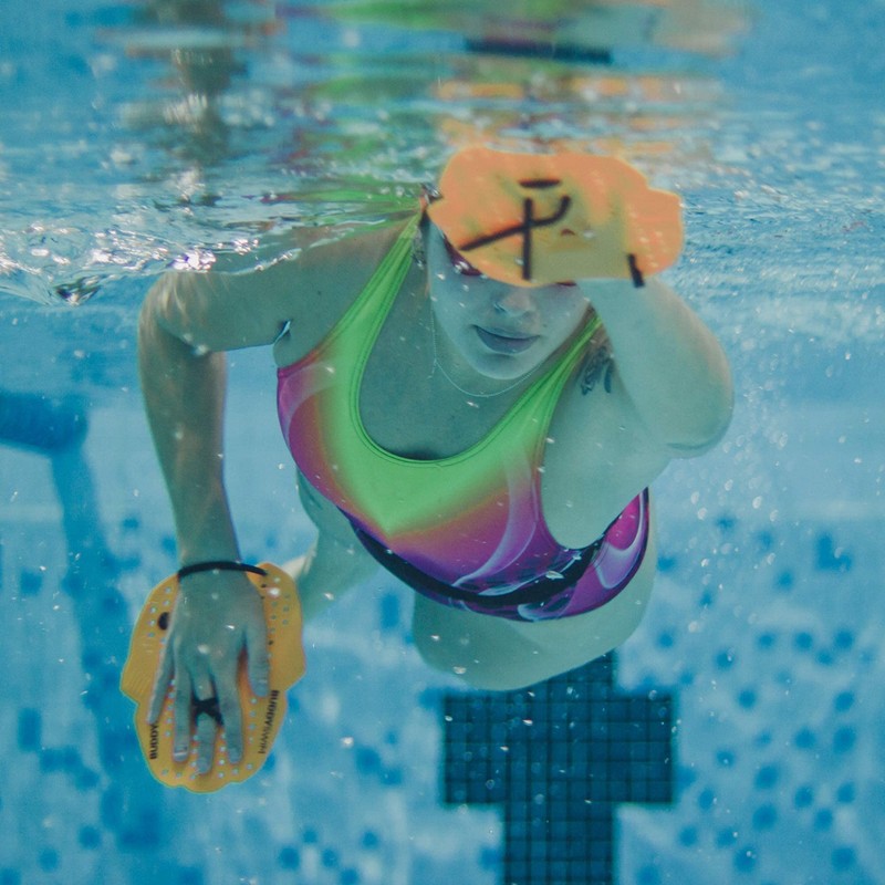 BUDDYSWIM Hand Paddles for Swim Training Power Paddel (Large)