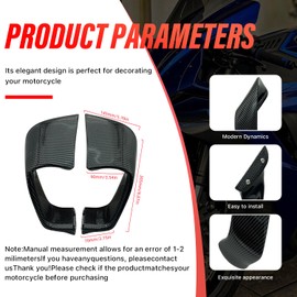 Motorcycle Winglet Fairings for Yamaha YZF-R1 (2015-2023) R6 (2017-2023) - Spoiler Wing for Yamaha Winglets, Durable ABS Plastic Easy Installation of Yamaha R1/R6 Fairings (Bright Black)