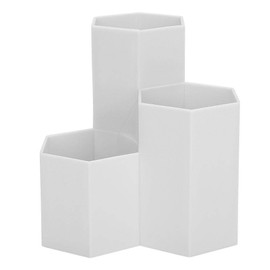 Makeup Organizer Storage Box,3 Compartment Makeup Organizer,Cosmetics Storage Box Suitable for Bathroom Countertop and Bedroom (White)