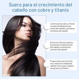 Suero para el crecimiento del cabello con péptidos de cobre Péptidos de Cobre para Cabello, Péptidos de Cobre Avanzados Universales para Mujeres y Hombres (2 piezas)