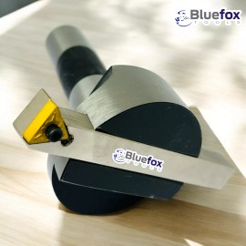 BLUEFOX TOOLS 2.5" Fly Cutter R8 Shank for Bridgeport Milling Machine + 1/2" X 4" Indexable