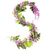 DearHouse 4Pcs 6.6Ft/Piece Artificial Flowers Silk Wisteria Garland Artificial Wisteria