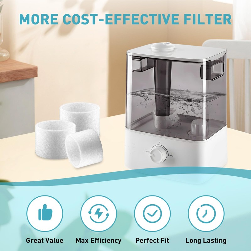 30-pack Humidifier Filters Compatible with LEVOIT Humidifiers Model Classic160, Dual150,