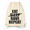 MoonWorks Cooler Techno Gym Bag, Eat Sleep Rave Repeat, Party