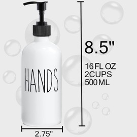 MOMEEMO Soap Dispenser Set 2 Pack, Contains Hand and Dish Soap Dispenser, Perfect for Black and White Kitchen Decor. (Black & White)