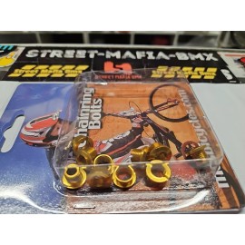 MCS bike GOLD ALLOY chainring BOLTS sprocket SPIDER 5ct GT SE CW Haro oldschool