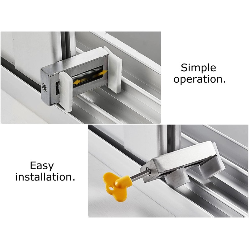 ZFYQ 2 Pack Sliding Window Locks, Window Lock with Key,