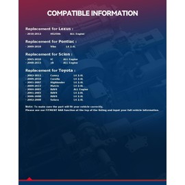 KAX Valve Cover Gasket Set Compatible with Camry 2002-2011, RAV4 2001-2008, xB 2008-2015, tC 2005-2010, Highlander 01-07, Solara 02-08, Vibe 09-10, Matrix 09-13, Corolla, OE 11213-28021, VS50530R